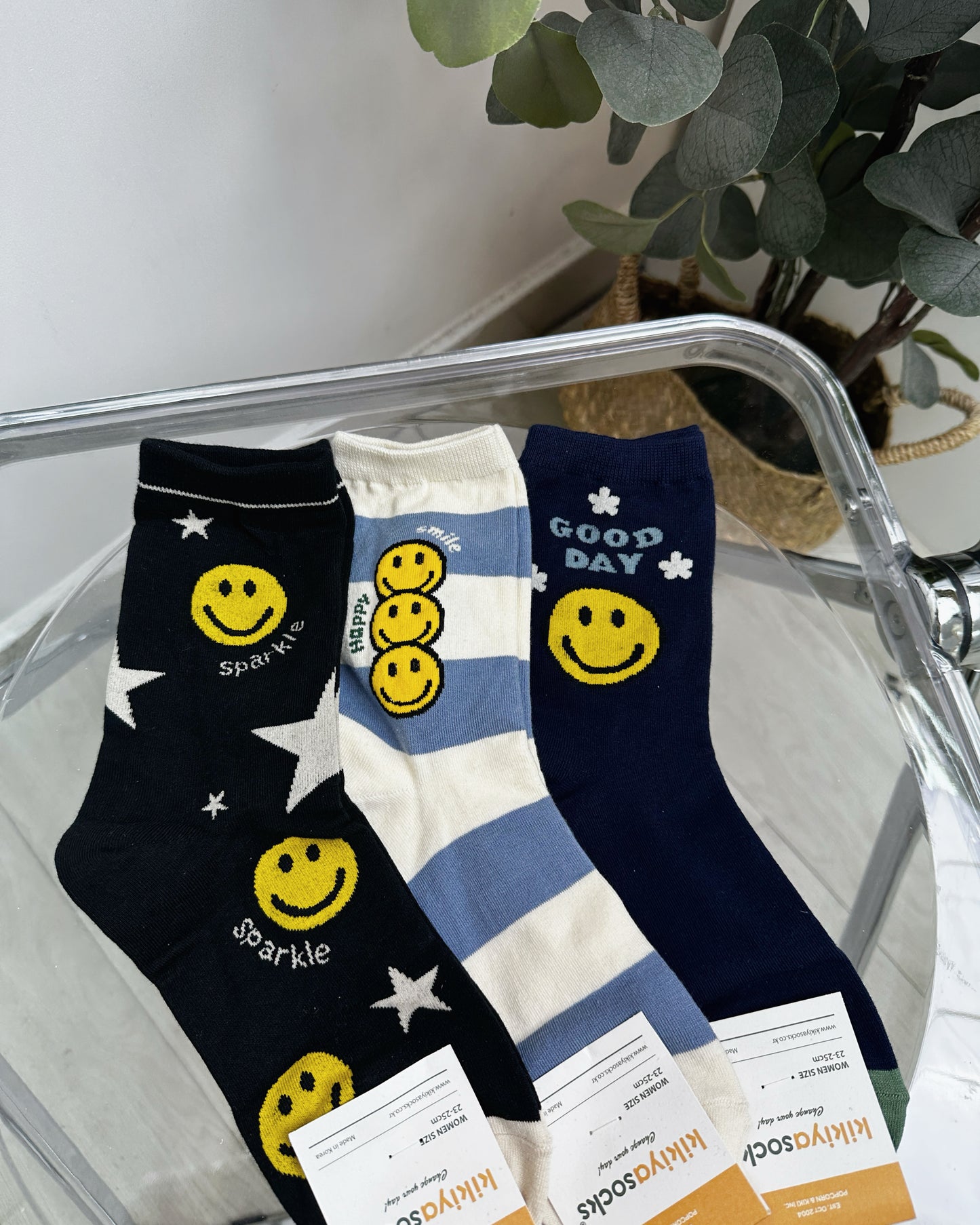 現貨💜韓國Smile襪(一套3對)