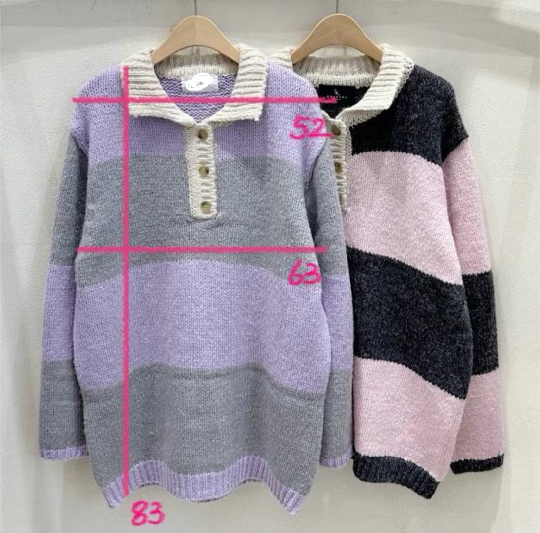 On Sale💜間條長冷衫