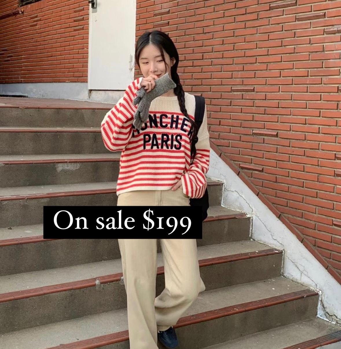 On Sale💜Paris間條衫