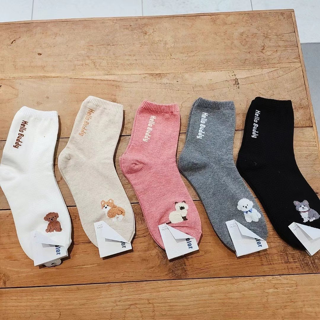 現貨💜韓國動物襪(一套5對)