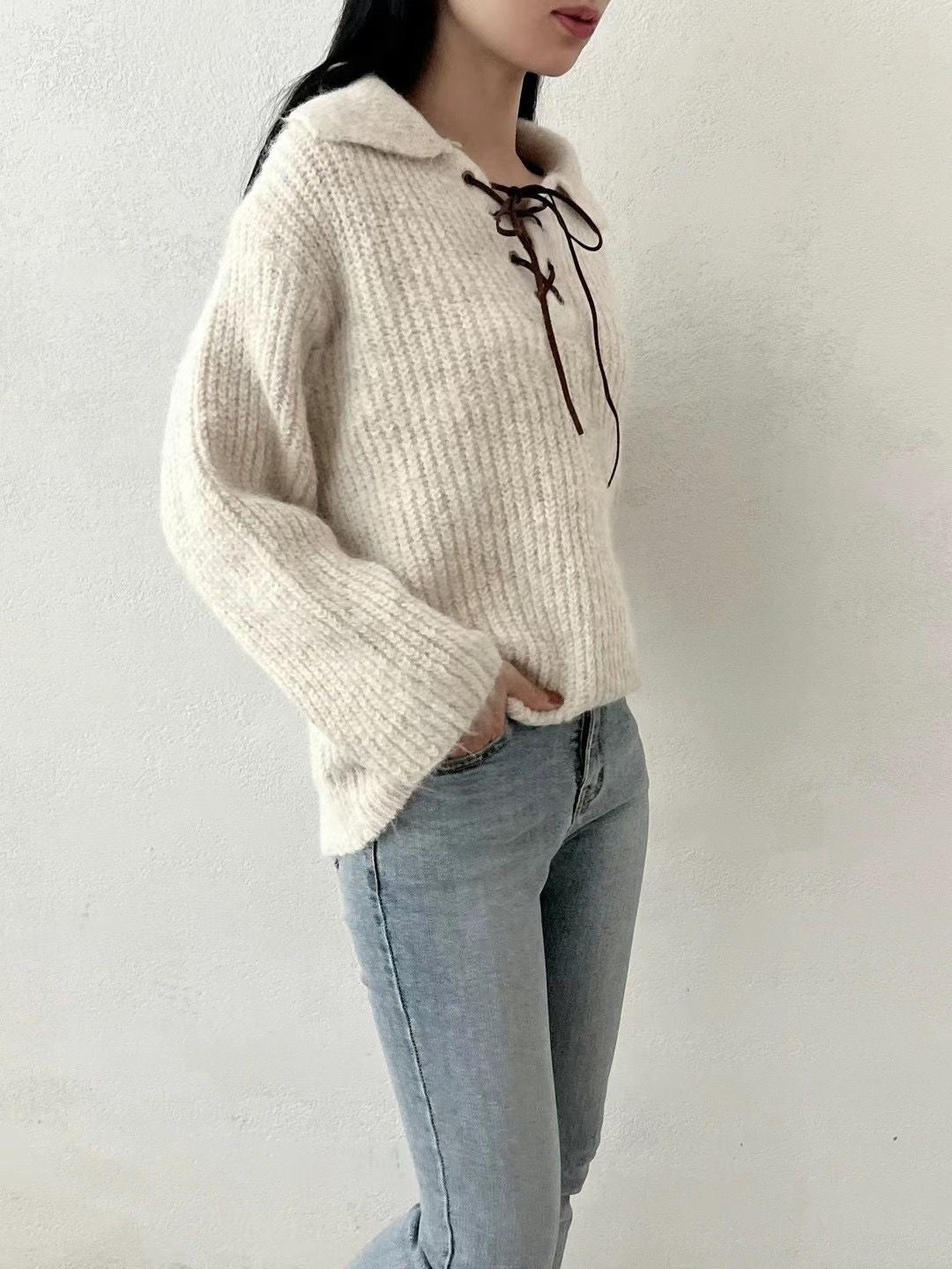 On Sale💜綁帶反領冷衫