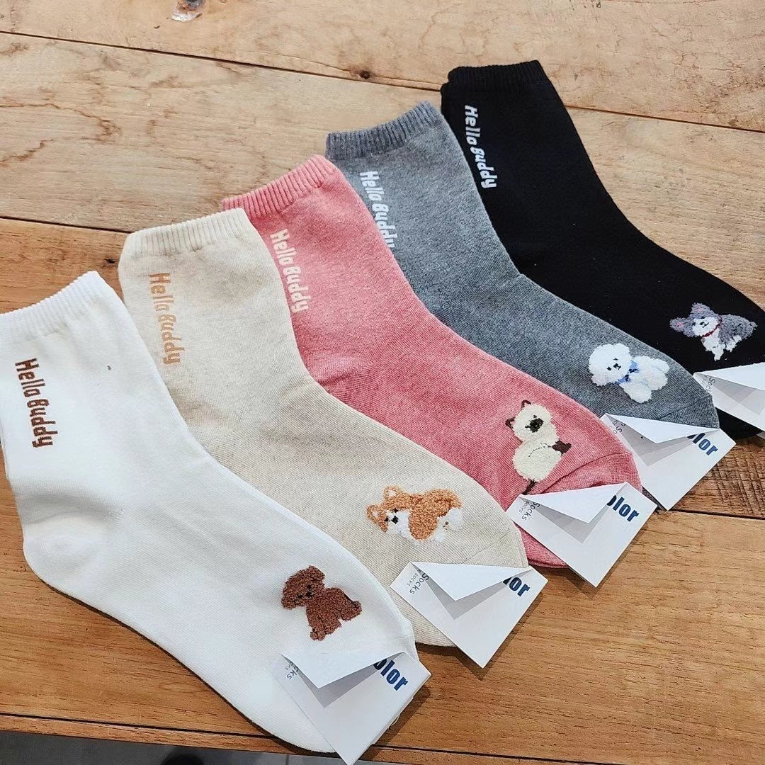 現貨💜韓國動物襪(一套5對)