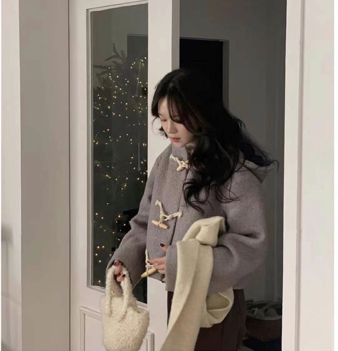 On Sale💜羊羔毛牛角褸