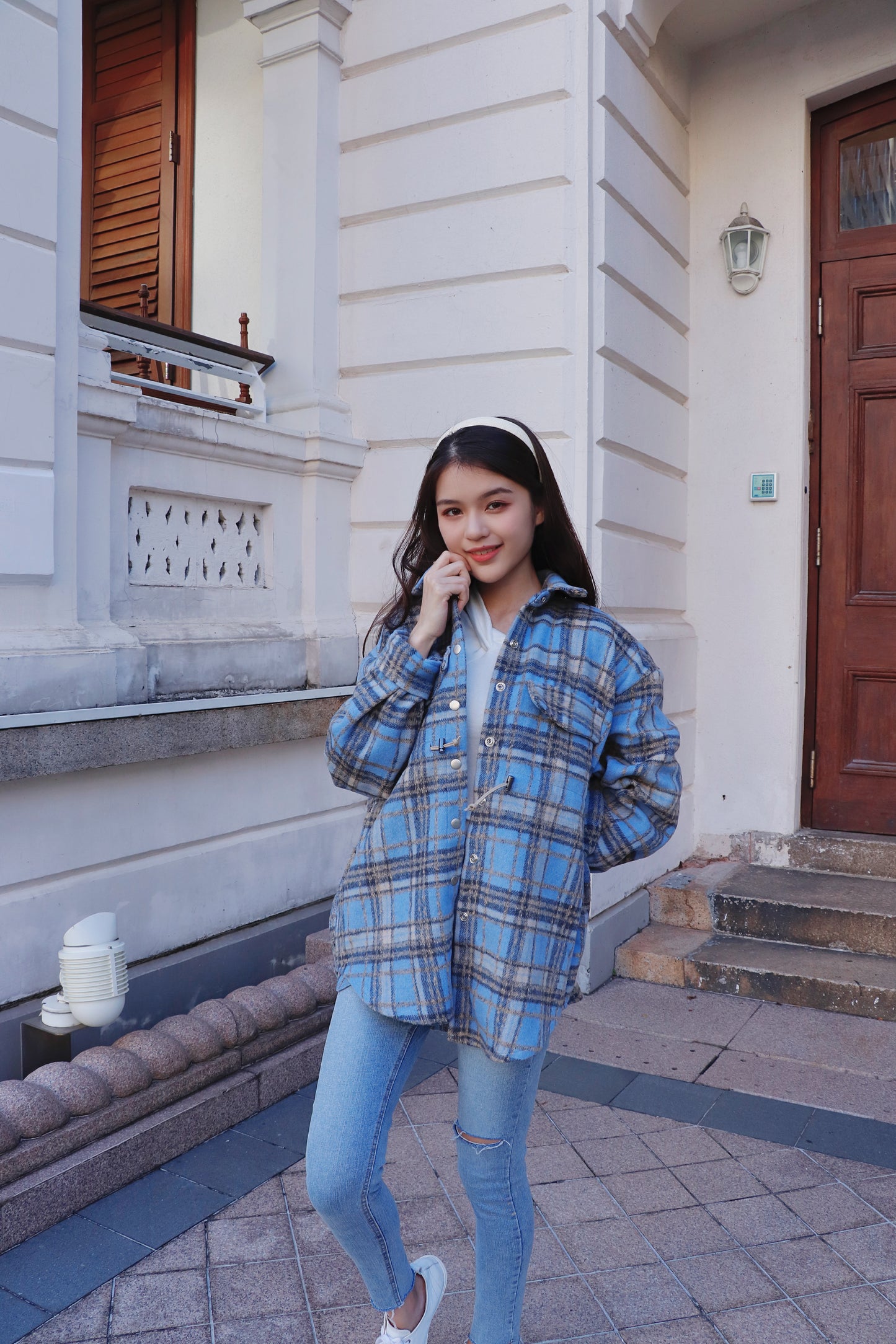 On Sale💜格仔絨料恤衫