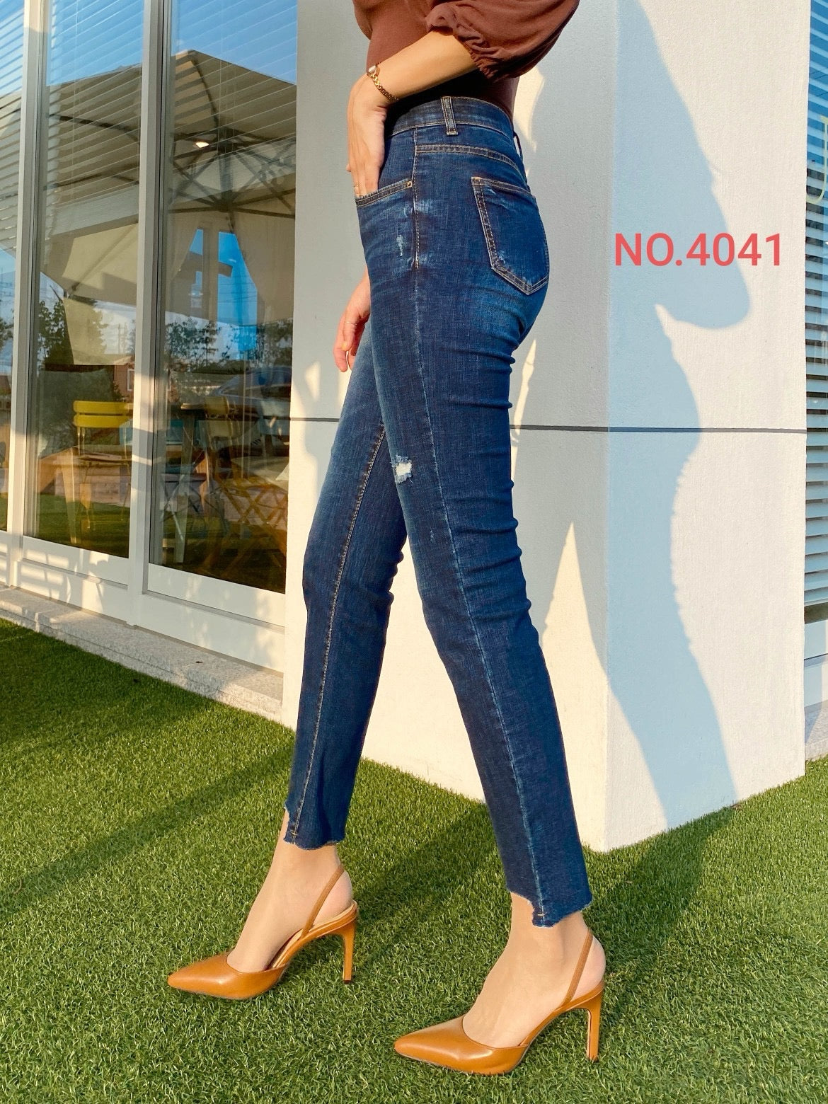 On sale💜How Luk No.4041(S碼)橡根腰牛仔褲