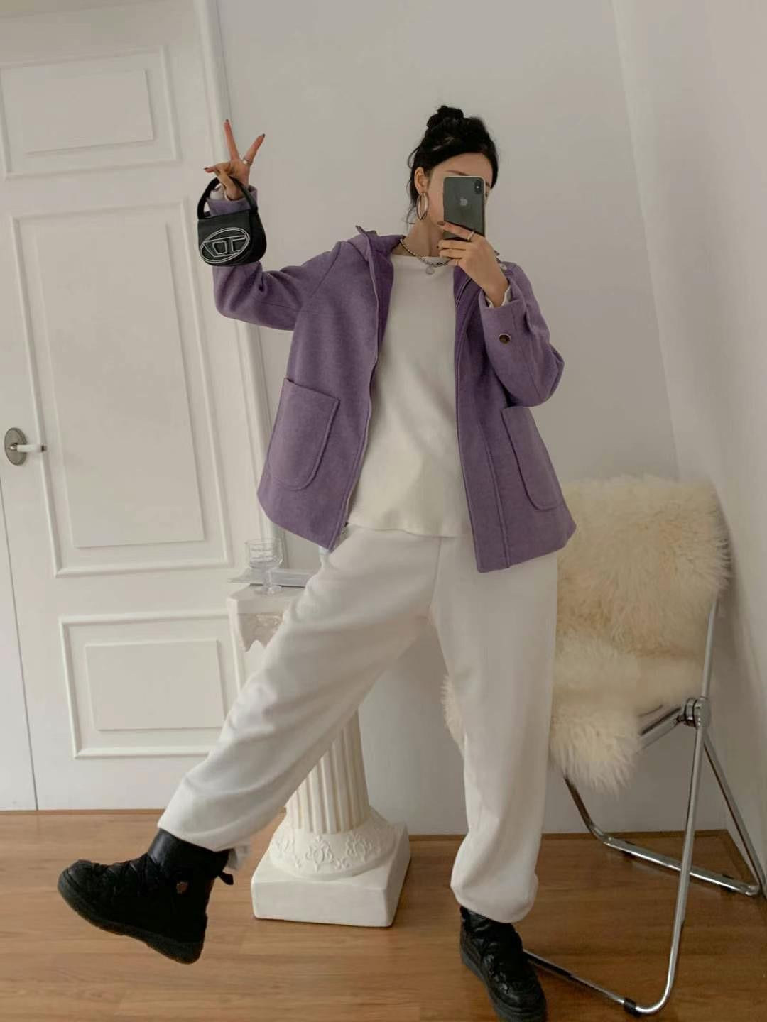 On Sale💜30%羊毛拉鍊外套