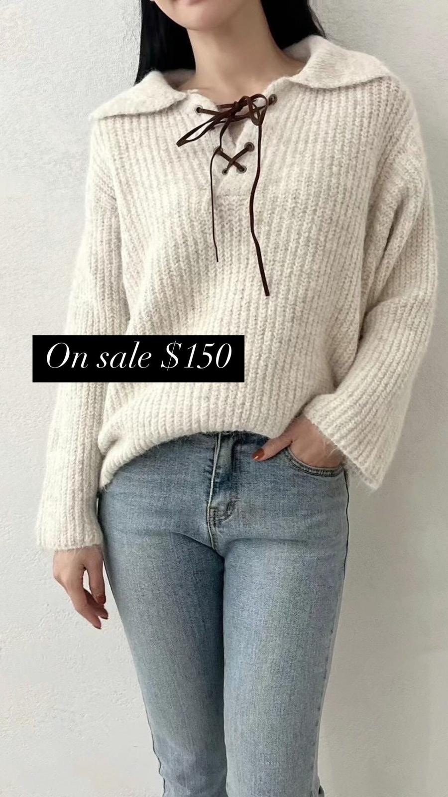 On Sale💜綁帶反領冷衫