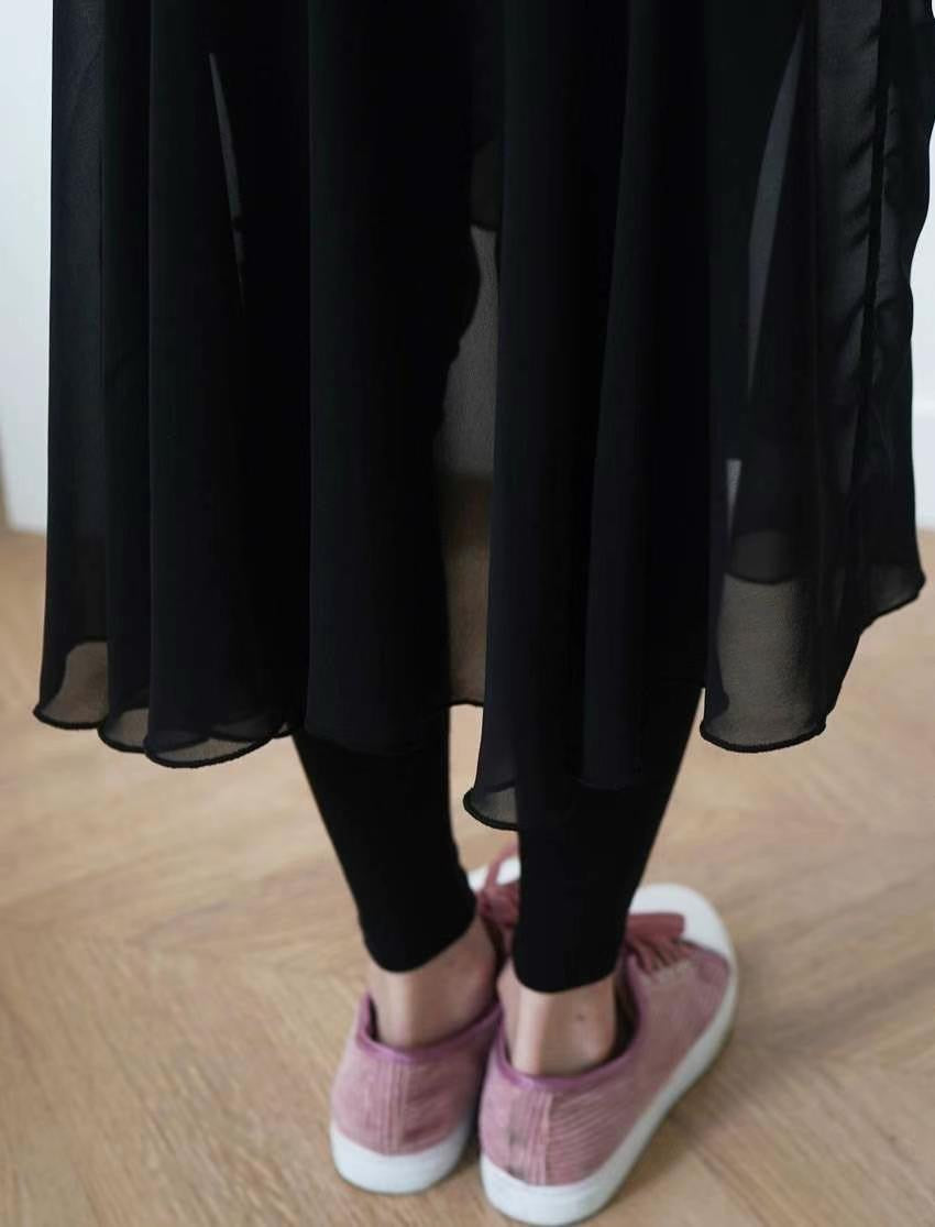 不規則雪紡裙leggings