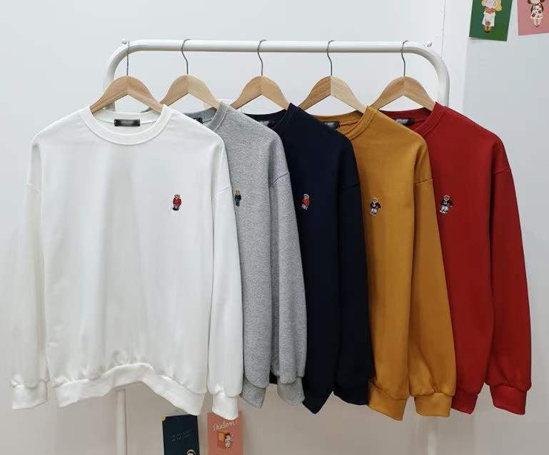 現貨紅色💜刺繡熊仔衛衣