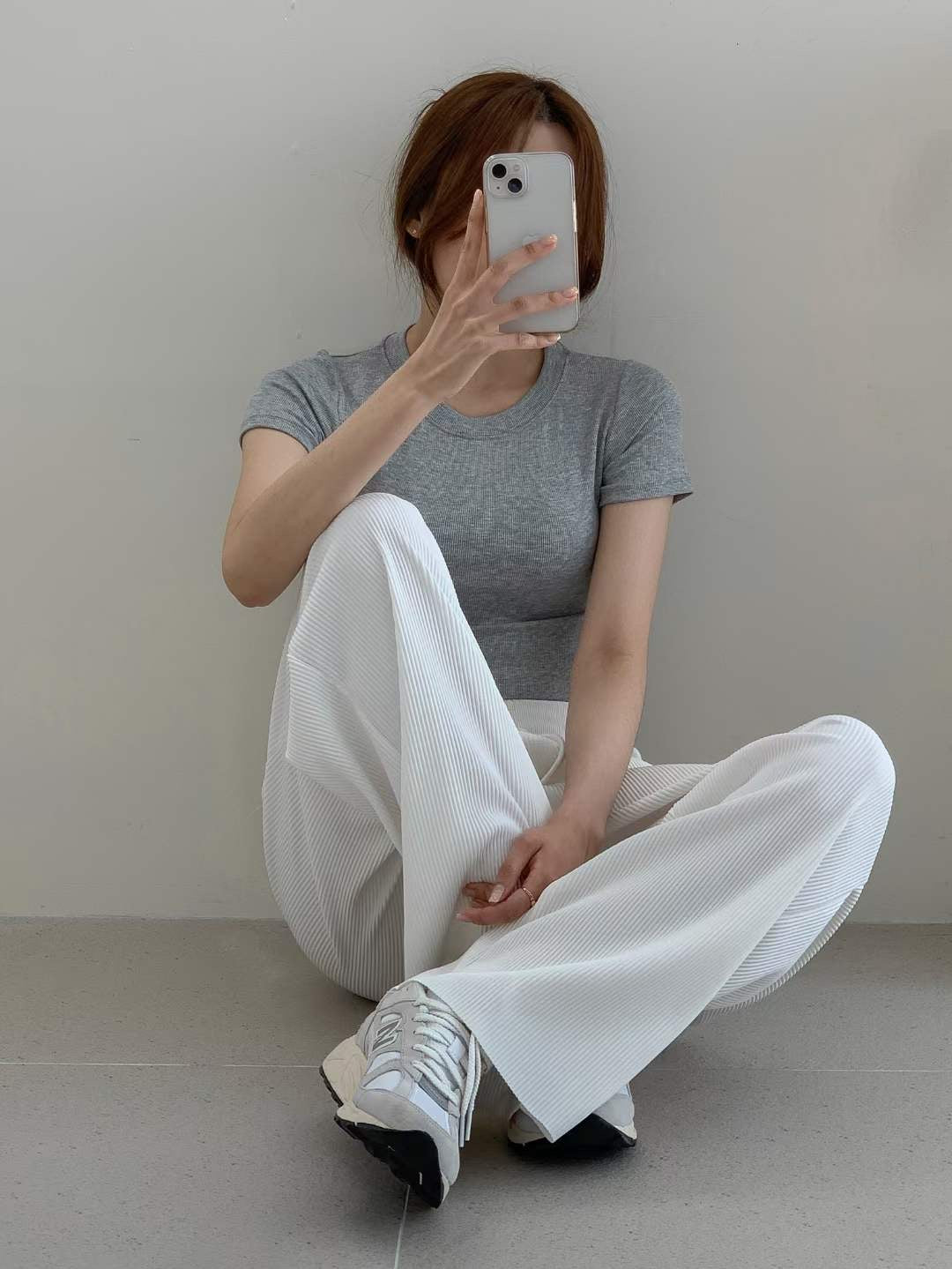 冰爽百摺泡泡褲(太長可剪褲腳)