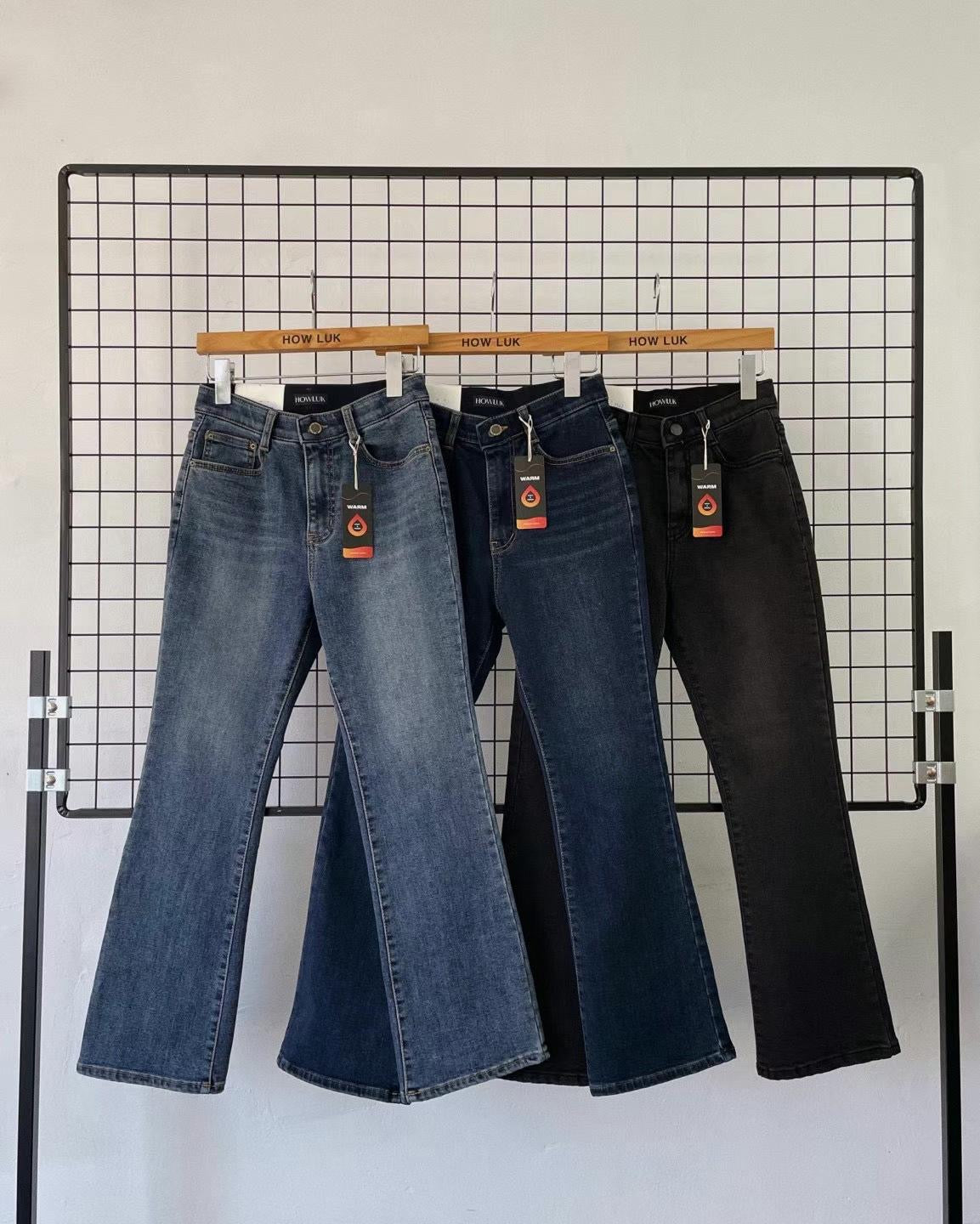 On Sale💜How Luk No.7563(M碼)橡根腰厚絨牛仔褲
