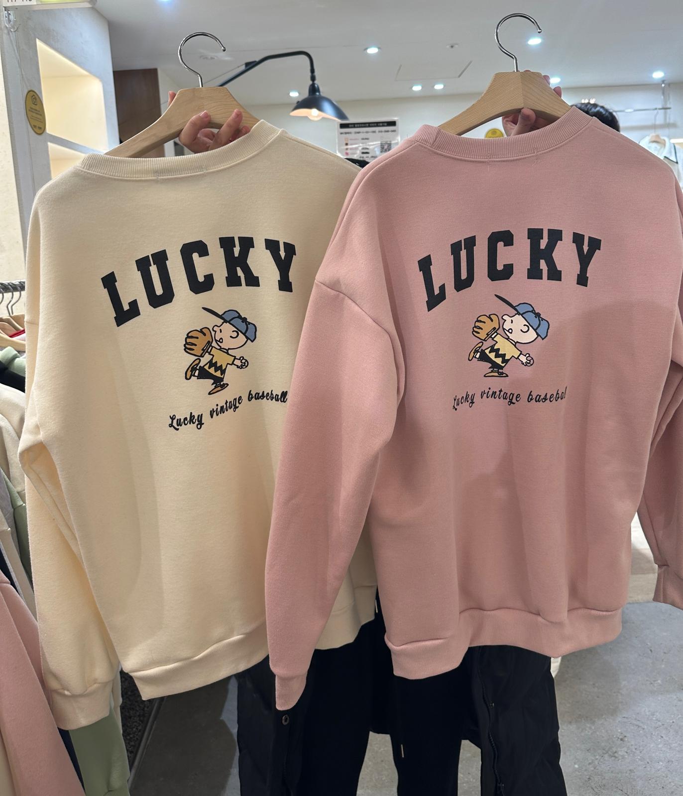 現貨米黃💜Lucky抓毛衛衣