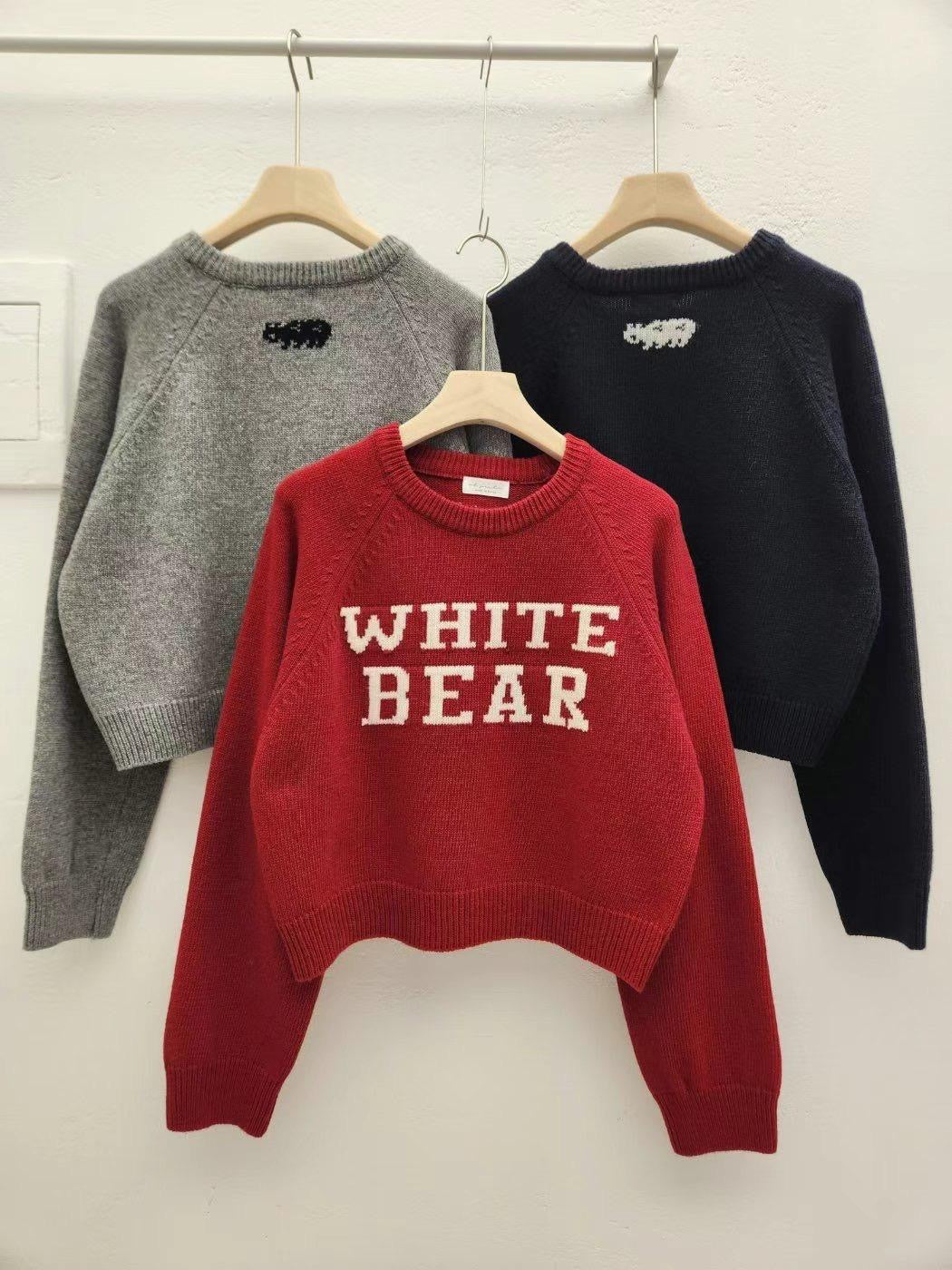 White bear短版冷衫