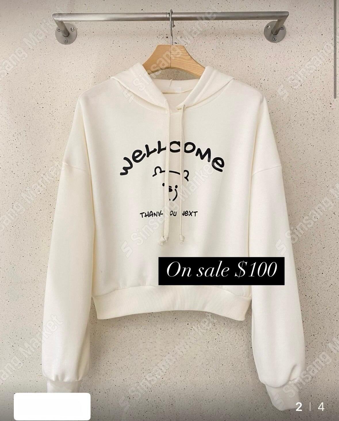 On Sale💜Wellcome熊仔短連帽hoodie