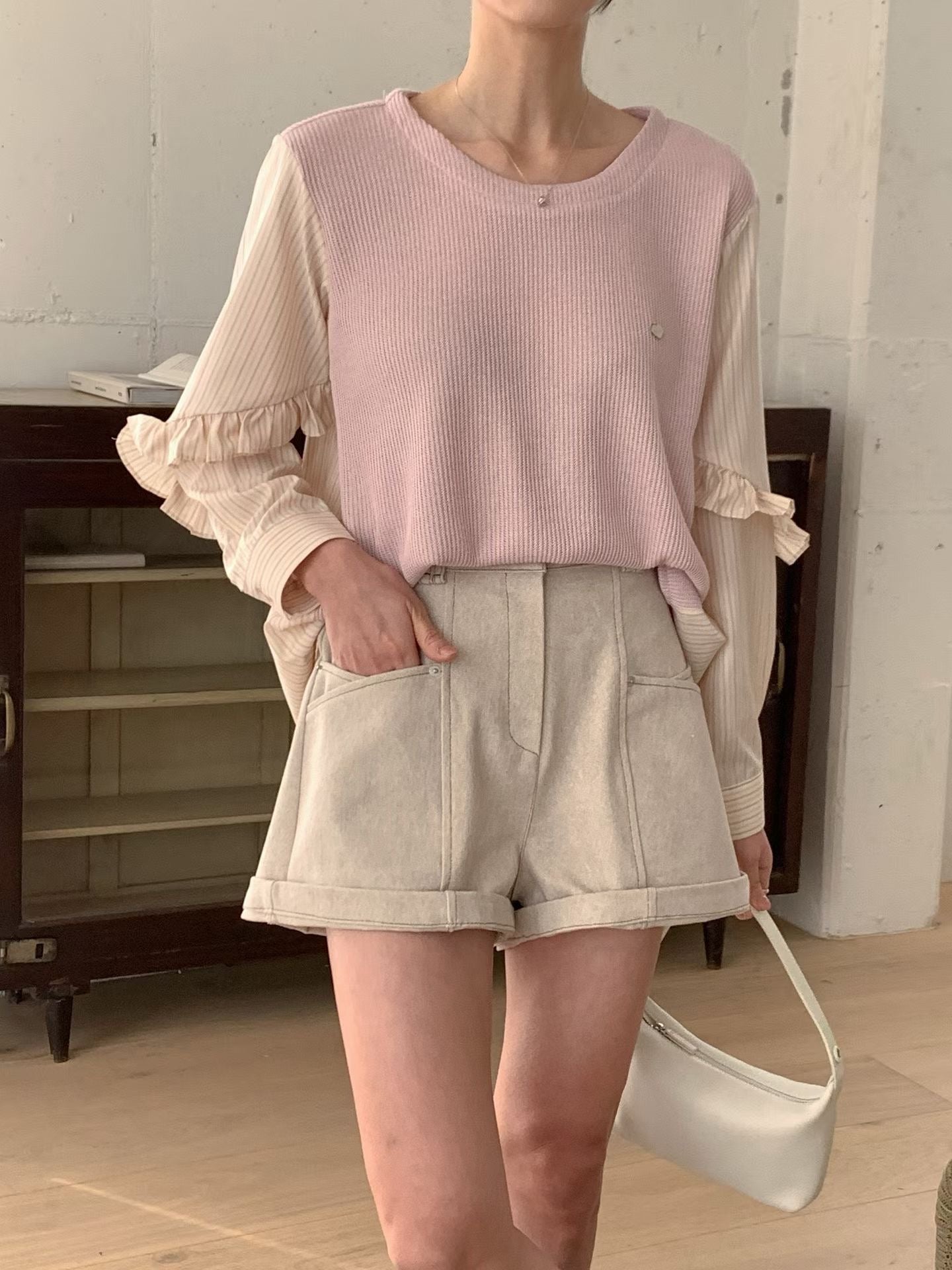 明線橡根腰短褲