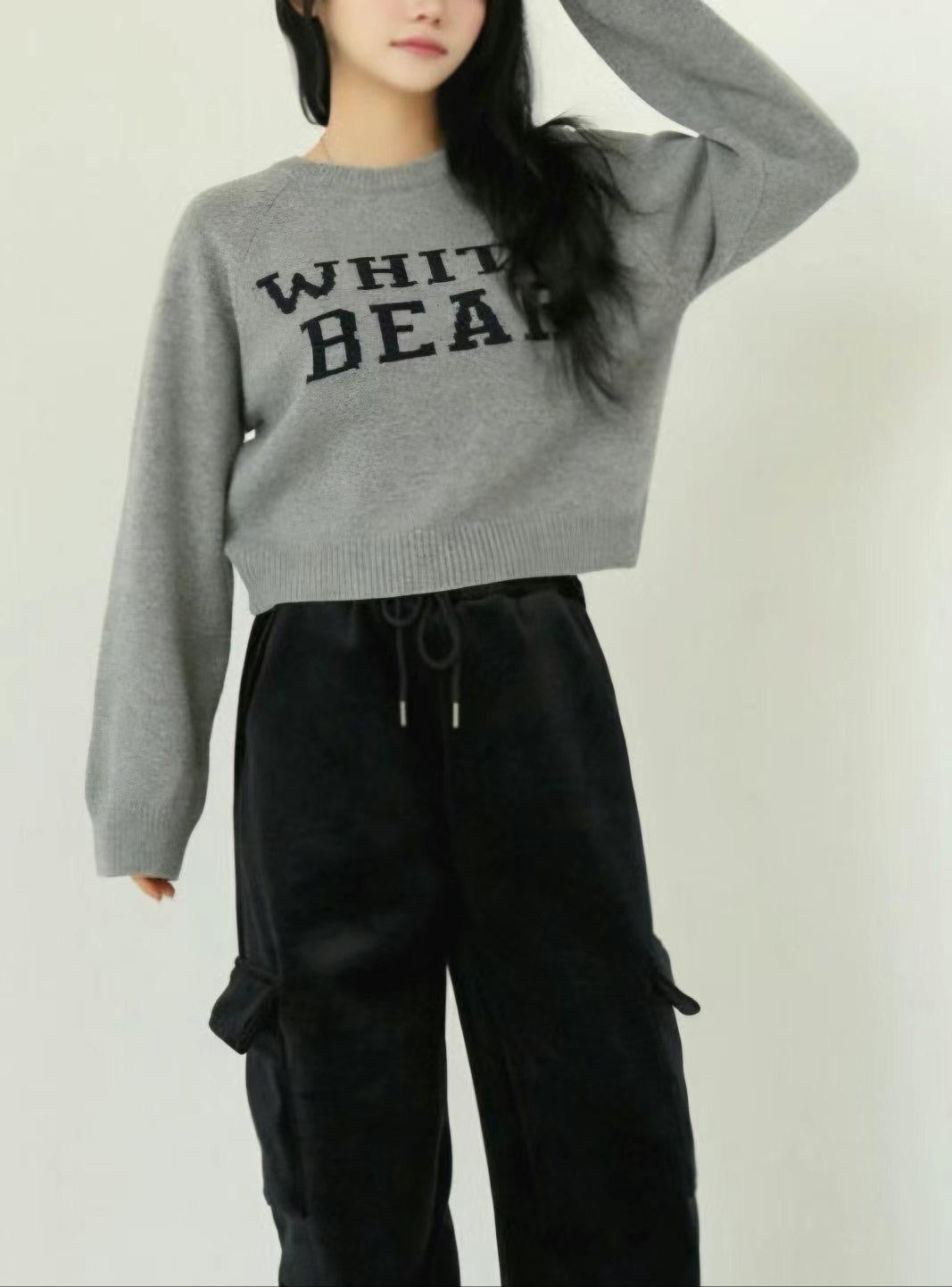 White bear短版冷衫