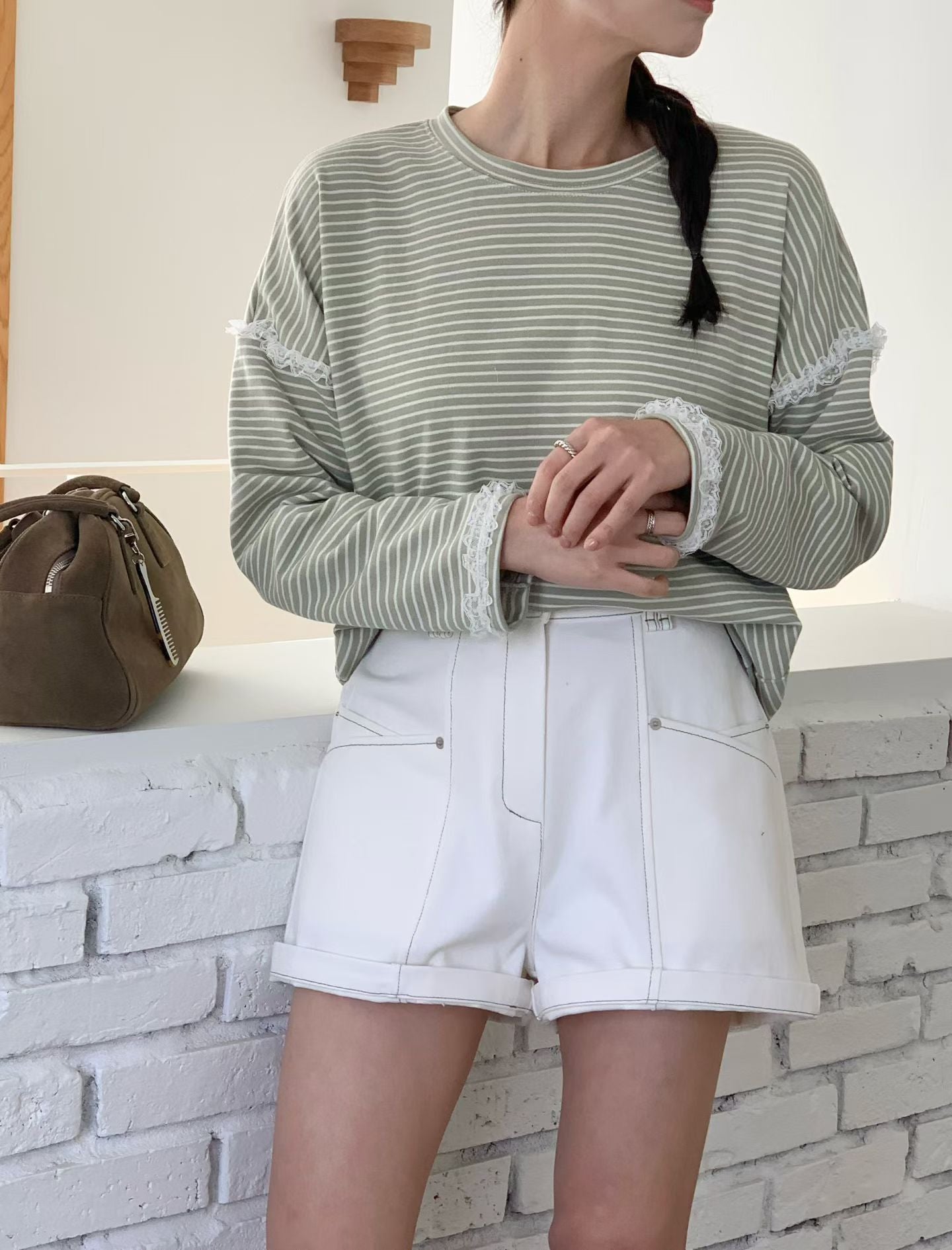 明線橡根腰短褲